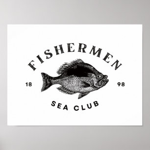 Fishermen Sea Club Poster