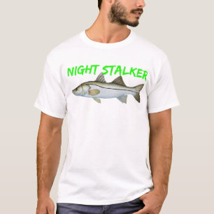 fishermen snook fishing night stalker t shirt. T-Shirt