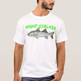 fishermen snook fishing night stalker t shirt. T-Shirt