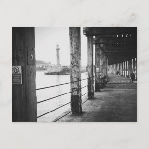 Fishermen under Whitby Pier, Whitby, North Yorks. Postcard