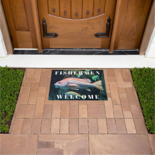Fishermen Welcome Colorful Rockfish Photo Doormat