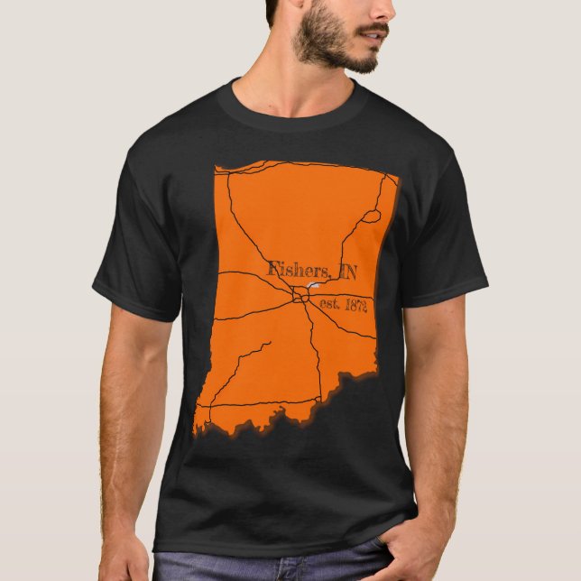 Fishers, IN [Orange] T-Shirt (Front)