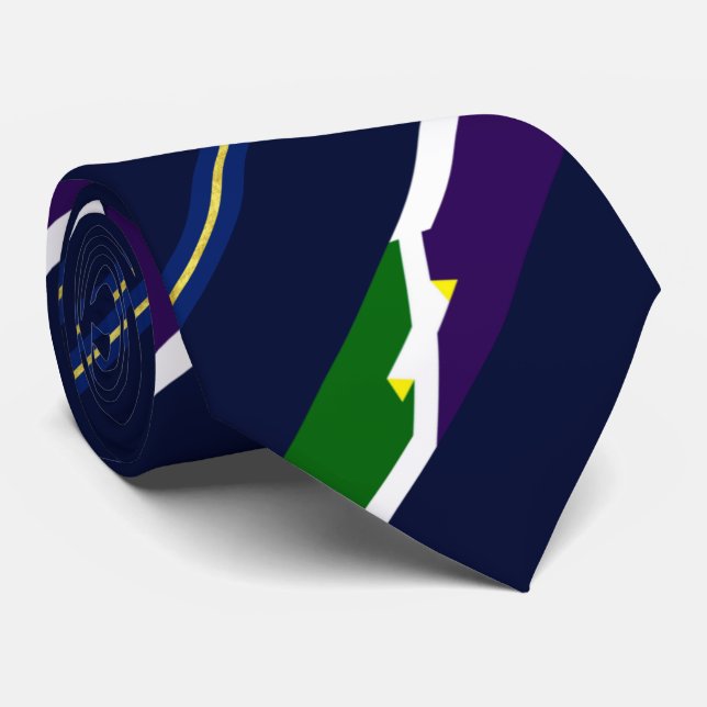Fishers (Indiana) city flag Neck Tie (Rolled)