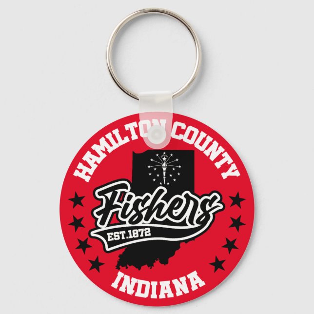 Fishers,Indiana Key Ring (Front)