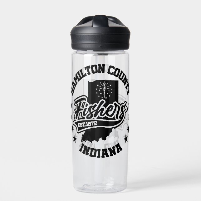Fishers,Indiana Water Bottle (Front)