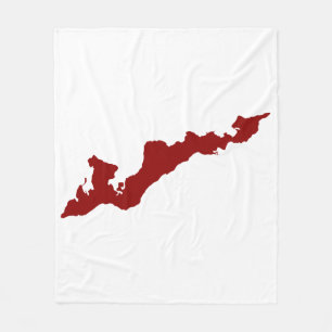 Fishers Island Fleece Blanket – Red/White – Solo