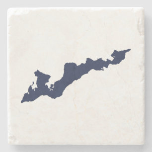 Fishers Island Logo Coaster - Navy