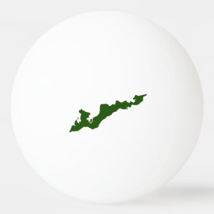 Fishers Island Logo Ping Pong Ball – Green