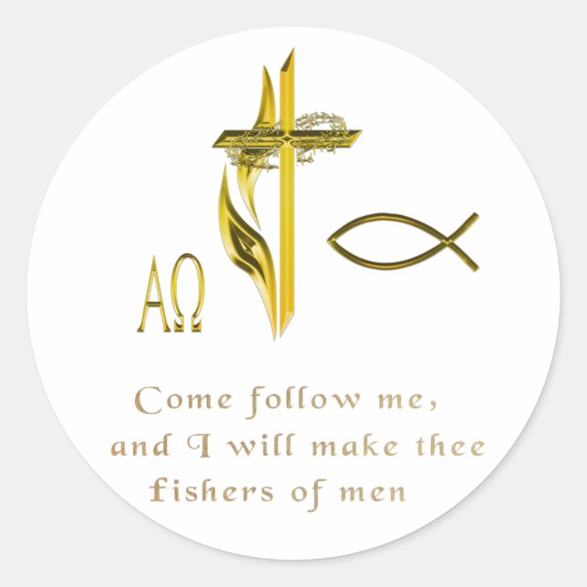 Fishers of Men Classic Round Sticker (Front)