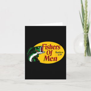 Fishers Of Men Matthew 4-19 Bible Christian Fishin Card