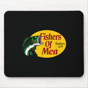 Fishers Of Men Matthew 4-19 Bible Christian Fishin Mouse Mat