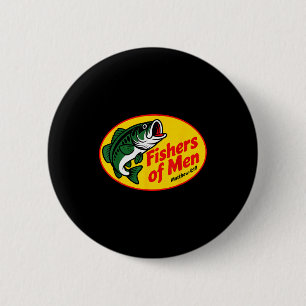 Fishers Of Men Matthew 4_19 Christian Fishing Bibl 6 Cm Round Badge