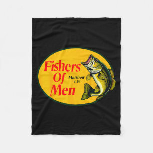 Fishers Of Men Matthew 4_19 Christian Fishing Bibl Fleece Blanket