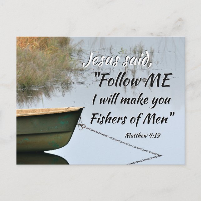 Fishers of Men Scripture Postcard (Front)