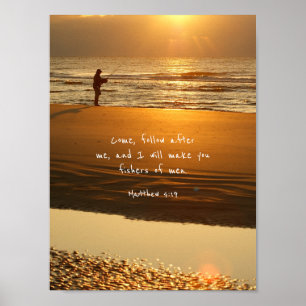 Fishers of Men Sunrise Beach Poster Print