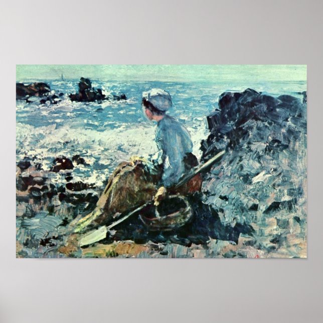 Fisherwoman From Granville By Grigorescu Nicolae Poster (Front)