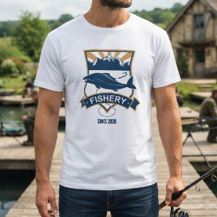 Fishery Est Year Vintage Mountain Fishing T-Shirt