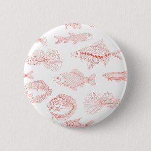 Fishes 6 Cm Round Badge