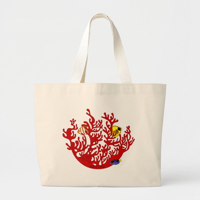 Fishes and Coral Doodle Art Bag (Front)