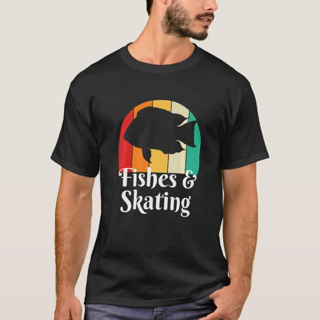 Fishes And Skating   T-Shirt (Front)