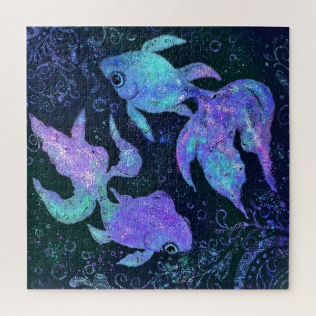 Fishes Beauty Puzzle - Painting (Vertical)