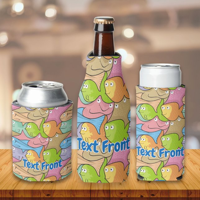 Fishes cartoon bottle cooler (Creator Uploaded)