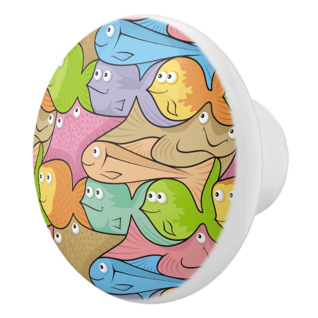 Fishes cartoon ceramic knob (Right)