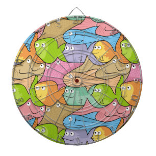 Fishes cartoon dartboard