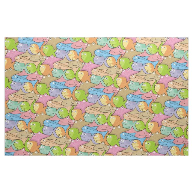 Fishes cartoon fabric (Fat Quarter)