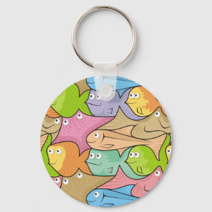 Fishes cartoon key ring