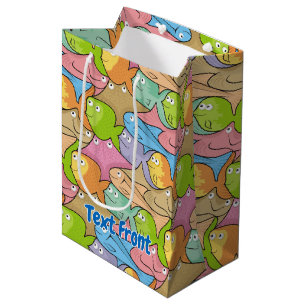Fishes cartoon medium gift bag