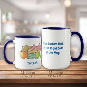 Fishes cartoon mug