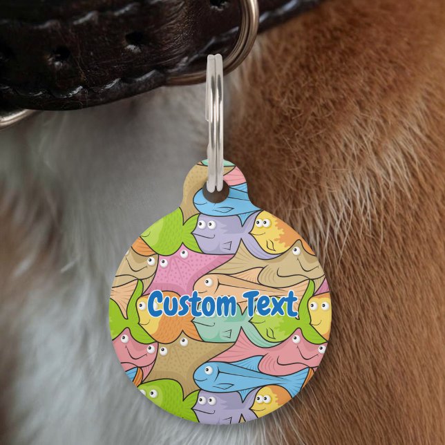 Fishes cartoon pet ID tag (Creator Uploaded)