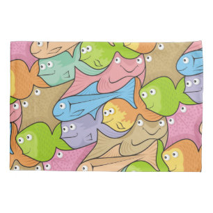 Fishes cartoon pillowcase