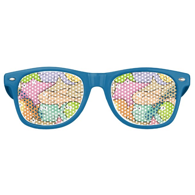 Fishes cartoon retro sunglasses (Front)