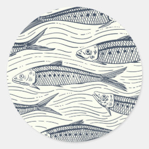 Fishes Classic Round Sticker