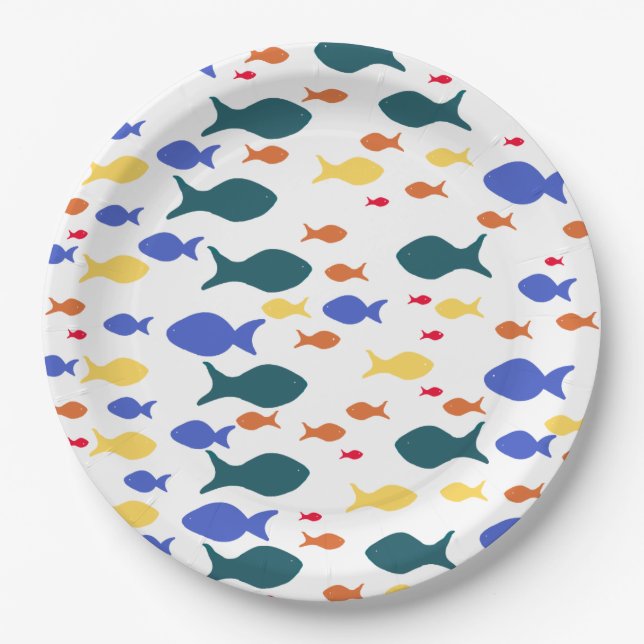 Fishes Custom Paper Plates (Front)