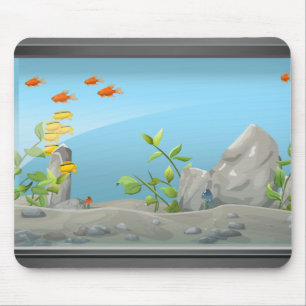 Fishes in aquarium underwater aquatic life  mouse mat