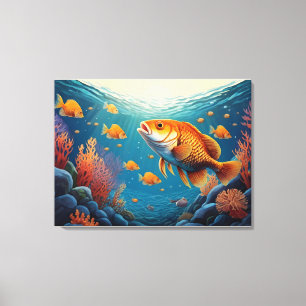 Fishes in the sea canvas print