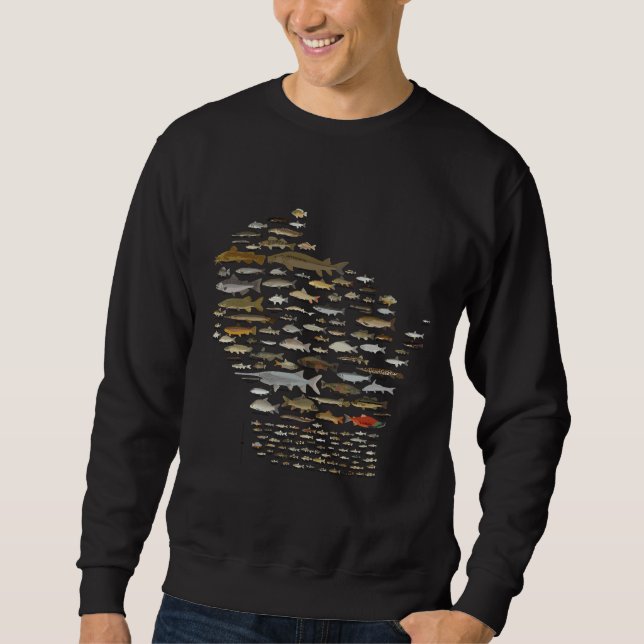 Fishes Of Wisconsin Sweatshirt (Front)
