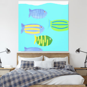 fishes painting canvas print