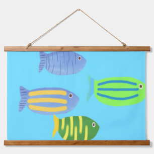 fishes painting hanging tapestry