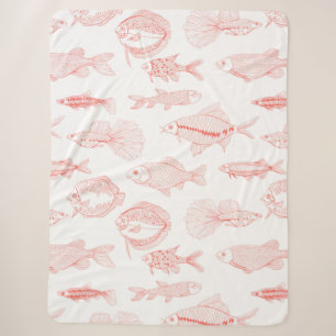 Fishes Sherpa Blanket