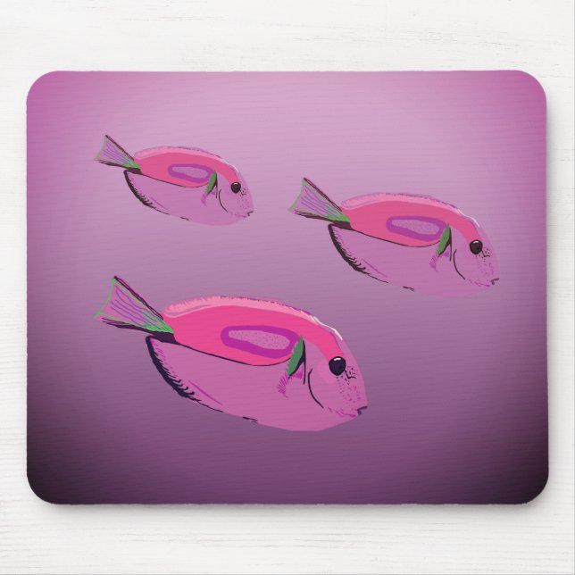 Fishes, Tropical Fish Purple Mousepad (Front)