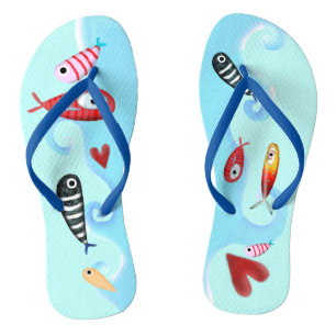 Fishes Waves sandals swirls #bbf6f2 Background