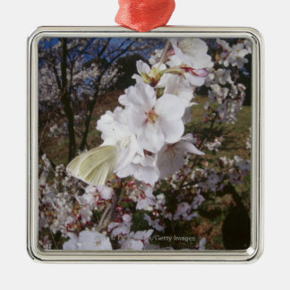 Fisheye view of Butterfly on flower Metal Tree Decoration