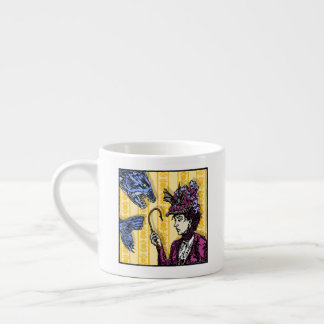 Fishhook - Pop Goth Nightmare Surreal Art 6 oz Espresso Cup
