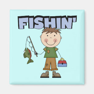 Fishin' Boy Tshirts and Gifts Magnet