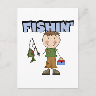 Fishin' Boy Tshirts and Gifts Postcard