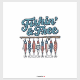 Fishin’ & Free Patriotic Fishing Lure Vintage